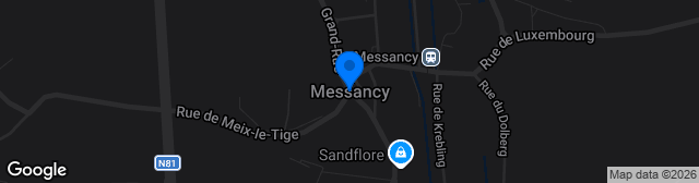 Map showing Terrain de Messancy