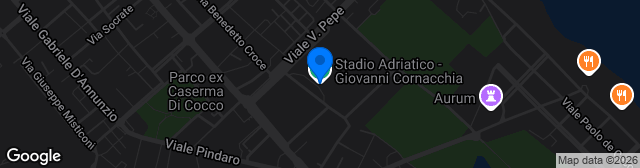 Map showing Stadio Adriatico-Giovanni Cornacchia