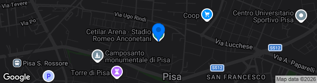 Map showing Arena Garibaldi - Stadio Romeo Anconetani