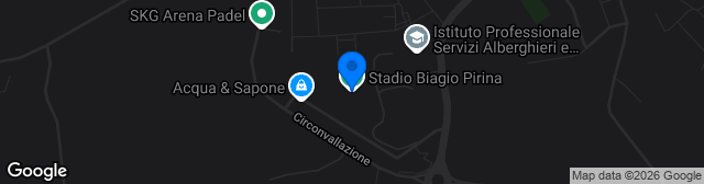 Map showing Stadio Biagio Pirina