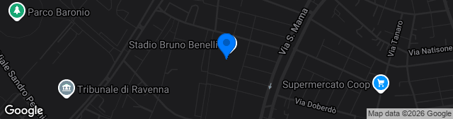 Map showing Stadio Comunale Bruno Benelli