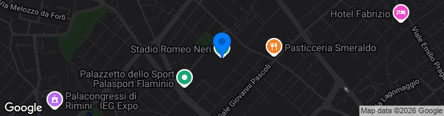 Map showing Stadio Romeo Neri