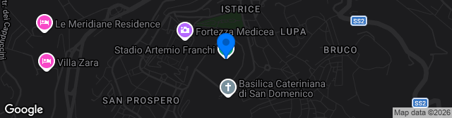 Map showing Stadio Comunale Artemio Franchi - Montepaschi Arena
