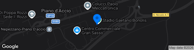 Map showing Stadio Gaetano Bonolis
