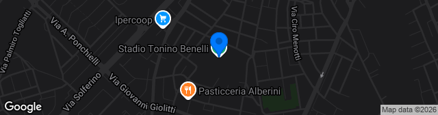 Map showing Stadio Tonino Benelli