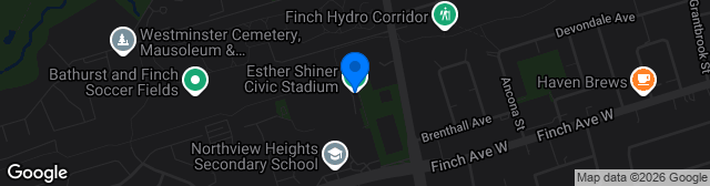 Map showing Esther Shiner Stadium